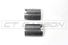 Load image into Gallery viewer, BMW Carbon Fibre Chrome Exhaust Tips - CT Carbon Tailpipe Trims (Set of 2) for 135i 140i 235i 240i 335i 340i 435i 440i - OEM Fit N55 B58 - F20 F21 F22 F23 F30 F31 F32 F33