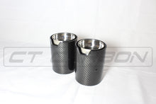 Load image into Gallery viewer, BMW CARBON EXHAUST TIPS 135i/140i/235i/240i/335i/340i/435i/440i - CHROME (SET OF 2)