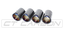 Load image into Gallery viewer, BMW M2/M3/M4/M5 F10/F80/F82/F83/F87 CARBON FIBRE EXHAUST TIPS - BURNT ENDS x4