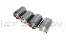 Load image into Gallery viewer, BMW M2/M3/M4/M5 F10/F80/F82/F83/F87 CARBON FIBRE EXHAUST TIPS - BURNT ENDS x4