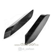 Load image into Gallery viewer, BMW M3/M4 (F80 F82 F83) UPPER FRONT CARBON FIBRE CANARDS
