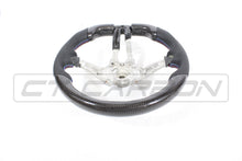 Load image into Gallery viewer, BMW FXX CARBON FIBRE / LEATHER FLAT BOTTOM STEERING WHEEL