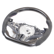 Load image into Gallery viewer, BMW Gxx M2,M3,M4 1,2,3,4 SERIES CARBON FIBRE / ALCANTARA FLAT BOTTOM STEERING WHEEL WITH HEATING