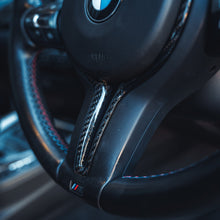 Load image into Gallery viewer, BMW M Fxx CARBON FIBRE STEERING WHEEL TRIM (2012-2020)