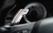 Load image into Gallery viewer, Evolve T-6061 Aluminium Billet Paddle Shifters for BMW M3 E90 E92 E93 - Extended Full Replacement, OEM Control Unit, Anodised Black or Titanium - Fits M Performance Steering Wheel