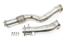 Load image into Gallery viewer, Evolve S58 Catless/Decat Turbo Downpipes for BMW G80 G81 M3, G82 G83 M4, G87 M2 - 3.5in 304 Stainless, TIG Welded, Back Purged - Non CEL with Leib CAN MIL Delete-R