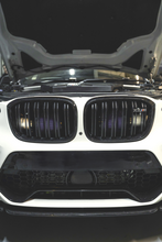 Load image into Gallery viewer, OSPREY BMW X3M/X4M Front Mount Intakes - Hand Made 6061 Aluminium, 200mm Filters, Fitted Installation Only, Wrinkle Black Finish