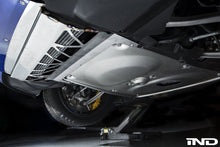 Load image into Gallery viewer, Fall-Line Motorsports Oil Cooler Guard V2 - Stainless Steel Protector for BMW F80 M3, F82 M4 & F87 M2 Competition (M2C) / M2 CS (S55) - Bolt-On Underbody Oil Cooler Shield