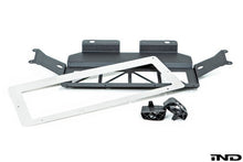 Load image into Gallery viewer, Fall-Line Motorsports BMW M5 F90 Oil Cooler Guard (2019+) – Stainless Steel, Wrinkle Black, Bolt-On S63 Front Oil Cooler Protection Plate
