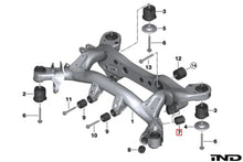 Load image into Gallery viewer, Fall-Line Motorsports Rear Lower Control Arm/Camber Arm Subframe Cup Bearing Set for BMW M3/M4/M2 (G80 G81 G82 G83 G87 F80 F82 F83 F87), E90 E92 E93 M3, E82 1M - FK Spherical Bearings - Made in USA