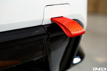 Load image into Gallery viewer, Fall-Line Motorsports Rear Tow Strap for BMW G87 M2, G80 M3, G82/G83 M4 (G8X) - Screw-In Threaded Tow Hook, CNC Machined Stainless Steel Shank, Motorsport-Grade Webbing - Track-Ready, Made in USA