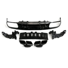 Load image into Gallery viewer, AMG Style Gloss Black Rear Diffuser & Exhaust Tips for Mercedes Benz W205 C Class & C63 Coupe 15-21