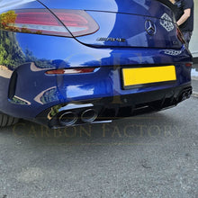 Load image into Gallery viewer, C43 Style Gloss Black Rear Diffuser & Exhaust Tips for Mercedes Benz W205 C Class & C63 Coupe 15-21