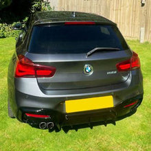 Load image into Gallery viewer, Gloss Black Rear Diffuser Twin Exhaust for BMW F20 1 Series LCI 15-19