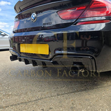 Load image into Gallery viewer, V Style Gloss Black Rear Diffuser Dual Exhaust for BMW 6 Series F06 F12 F13 M Sport 12-17
