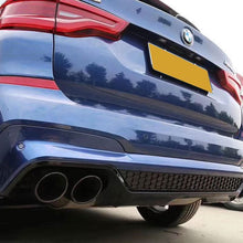 Load image into Gallery viewer, V Style Gloss Black Rear Diffuser with Exhaust Tips for BMW G01 X3 18-21