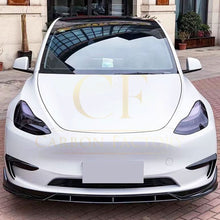 Load image into Gallery viewer, Competition Style Gloss Black Front Bumper Trims for Tesla Model Y 19-24