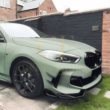 Load image into Gallery viewer, Gloss Black Front Canards for BMW F40 1 Series 19-24