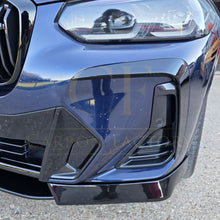 Load image into Gallery viewer, Gloss Black Front Canards for BMW G01 X3 G02 X4 LCI 22-24