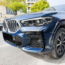 Load image into Gallery viewer, Gloss Black Front Canards for BMW G06 X6 Pre-LCI 19-22