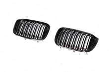 Load image into Gallery viewer, BMW X3 G01 & X4 G02 Gloss Black Double Slat Kidney Grilles (2018+) - M Style OEM Fit Front Grille Set, Paint Code 668 by AUTOID
