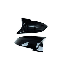 Load image into Gallery viewer, Gloss Black M Style Wing Mirror Covers for BMW 1 2 3 4 Series & M2 (2012-2019) F20 F21 F22 F23 F30 F31 F34 F35 F32 F33 F36 F87 | Pair Replacement Mirror Caps ABS | Paint Code 668 | OEM Fit