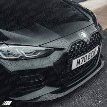 Load image into Gallery viewer, Gloss Black Front Splitter Lip Kit for BMW 4 Series G22/G23 (2020+) - OEM-Fit ABS 3-Piece Performance Front Lip Spoiler