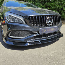 Load image into Gallery viewer, Brabus Style Gloss Black Front Splitter for Mercedes Benz W117 CLA AMG 16-19