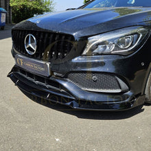 Load image into Gallery viewer, Brabus Style Gloss Black Front Splitter for Mercedes Benz W117 CLA AMG 16-19