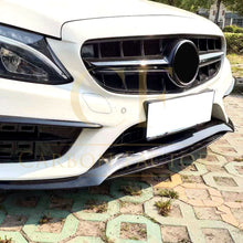 Load image into Gallery viewer, C43 Style Gloss Black Front Splitter for Mercedes Benz W205 C Class 15-18