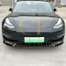 Load image into Gallery viewer, CF Style Gloss Black Front Splitter for Tesla Model 3 16-23