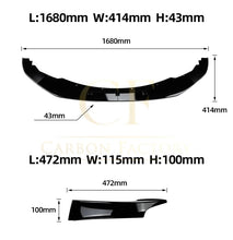 Load image into Gallery viewer, MP Style Gloss Black Front Splitter (4 pieces kit) for BMW F20 1 Series Pre-LCI 12-14