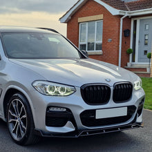 Load image into Gallery viewer, MP Style Gloss Black Front Splitter for BMW G01 X3 G02 X4 Pre-LCI 18-21
