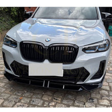 Load image into Gallery viewer, MP Style Gloss Black Front Splitter for BMW G01 X3 IX3 G02 X4 LCI 22-24