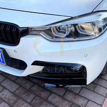 Load image into Gallery viewer, MP Style Gloss Black Front Splitter Upper Pieces for BMW F30 F31 3 Series 12-19