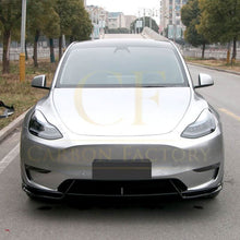 Load image into Gallery viewer, TR Style Gloss Black Front Splitter for Tesla Model Y 19-24