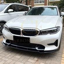 Load image into Gallery viewer, V Style Gloss Black Front Splitter for BMW 3 Series G20 G21 Pre-LCI standard model 19-22
