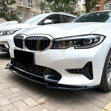 Load image into Gallery viewer, V Style Gloss Black Front Splitter for BMW 3 Series G20 G21 Pre-LCI standard model 19-22