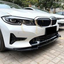 Load image into Gallery viewer, V Style Gloss Black Front Splitter for BMW 3 Series G20 G21 Pre-LCI standard model 19-22