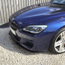 Load image into Gallery viewer, V Style Gloss Black Front Splitter for BMW 6 Series F06 F12 F13 M Sport 11-18