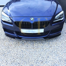 Load image into Gallery viewer, V Style Gloss Black Front Splitter for BMW 6 Series F06 F12 F13 M Sport 11-18