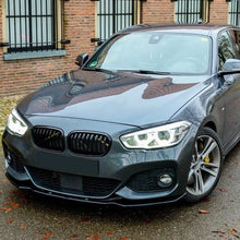 Load image into Gallery viewer, V Style Gloss Black Front Splitter for BMW F20 F21 1 Series LCI M Sport 15-19