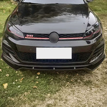 Load image into Gallery viewer, V Style Gloss Black Front Splitter for VW Golf MK7 MK7.5 GTI / R 13-20