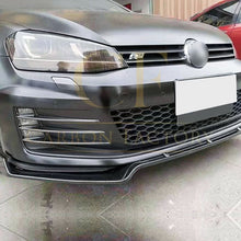 Load image into Gallery viewer, V Style Gloss Black Front Splitter for VW Golf MK7 MK7.5 GTI / R 13-20