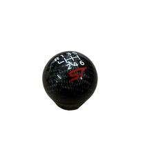 Load image into Gallery viewer, Genuine Carbon Fibre Gear Knob with Red ST Logo – Fits Most Manual Ford Models