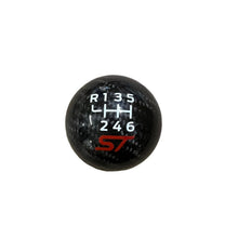 Load image into Gallery viewer, Genuine Carbon Fibre Gear Knob with Red ST Logo – Fits Most Manual Ford Models