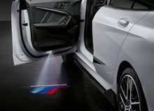 Load image into Gallery viewer, BMW M Performance LED Door Projector Slide Set – Welcome/Puddle Light Upgrade, Ghost Shadow Logo Lights for Front Doors, 63mm Fitment (Pair)
