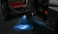 Load image into Gallery viewer, BMW M Performance LED Door Projector Slide Set – Welcome/Puddle Light Upgrade, Ghost Shadow Logo Lights for Front Doors, 63mm Fitment (Pair)