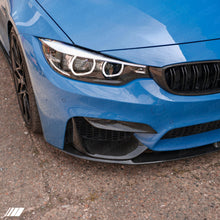 Load image into Gallery viewer, Genuine BMW M Performance Carbon Fibre Front Splitter/Lip for BMW M3 F80 (2014-2019) & BMW M4 F82/F83 (2015-2020) – OEM Pre-Preg 2x2 Twill Front Spoiler