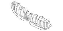 Load image into Gallery viewer, Genuine BMW M Performance High Gloss Black Slatted Kidney Grille for 2 Series Gran Coupe F44 & M235i Gran Coupe (2020+) | OEM Front Grille, Air Flap Control Compatible